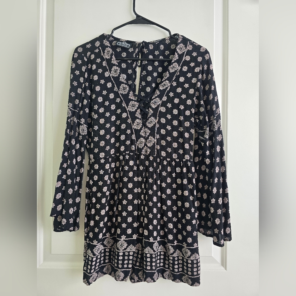 Angie Black/Cream Romper